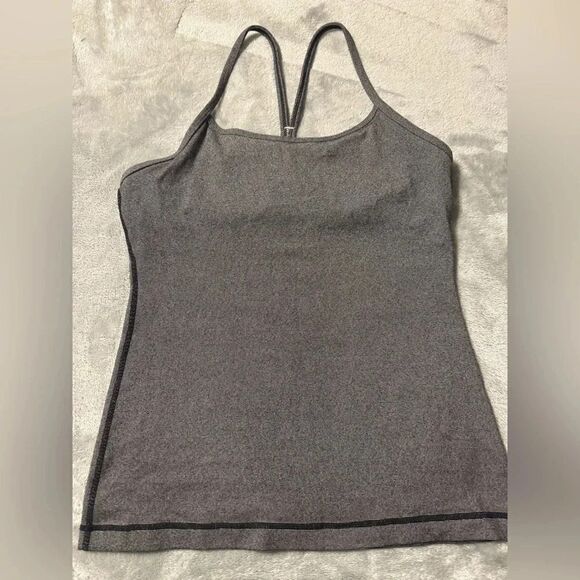 Lululemon Power Y tank Grey and black stripe - No size see measurements - Picture 1 of 5